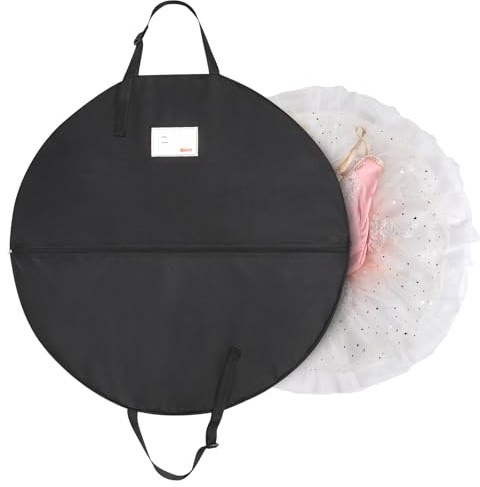 Univivi Bolsa de ropa para disfraz de baile tutú, bolsas plegables de 40 pulgadas para colgar ropa, bolsa de almacenamiento de disfraces con cremallera completa para niños y niñas