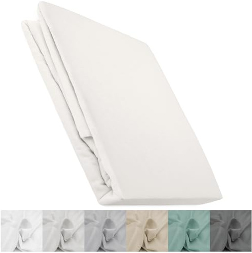 Darymex Biber Bettlaken - 160 x 210 cm - Flanell Betttuch ohne Gummizug - Baumwolle - Warm - Weich - Ecru