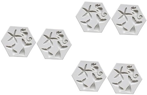 HEMOTON 6stücke Silikon Backformen Meereslebewesen Moulds Für Kuchen Pralinen Und Süßigkeiten Flexibel Und Einfach Zu Reinigen Für Kreative Backprojekte