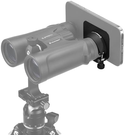 SUNWAYFOTO BA-43 Handy-Adapter für Fernglas, universelle Smartphone-Halterung für Fernglas, kompatibel mit Okular-Außendurchmesser 38–45 mm