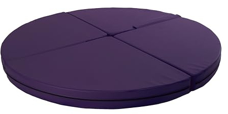 Vikbar Pole Dance matta rund 10 cm – 150 cm diameter – halkfri golvmatta med öppning för Pole Dance stång – fyrkantig skyddsmatta fallmatta – gymnastik Fitness tillbehör