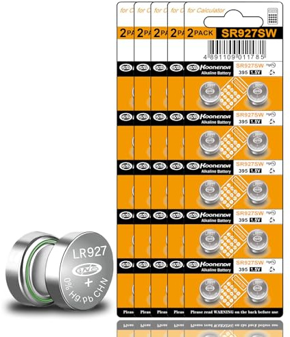 hunbath Lot de 50 piles bouton SR927SW 395 AG7 LR927 SR927 399 1,55 V pour montre