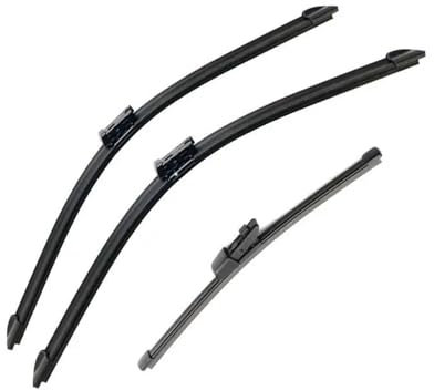 Ersatzklingen Auto Wischer Für VW Für Golf 7 MK7 Fließheck 2012 2013 2014 2015 2016 2017 2018 Vorne Hinten Windschutzscheibe Scheibenwischerblatt Nachfüllpackungen für Wischerblätter(Farbe:3 STÜCK)
