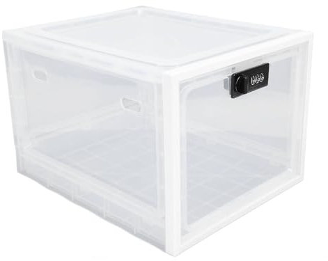 Cassetta di Sicurezza per Frigorifero, Scatola Portaoggetti Trasparente con Serratura, Cassetta per Medicinali per Cassaforte, Armadietto con Serratura, Contenitore con (Cornice