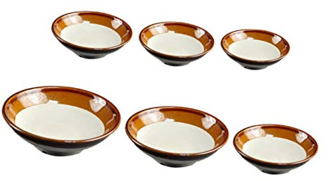 Hoement Lot De 5 Bols à Œufs Vapeur En Faïence Terre Cuite Vintage, Taille Moyenne, Résistants à L'usure Et Cassures, Cuisine Maison, Sauces, Apéritifs Et Desserts