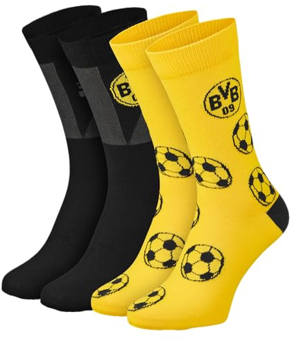 Dortmund Unisex Bvb Borussia Dortmund Sprüchesocken 2er Pack Socken (2er Pack)