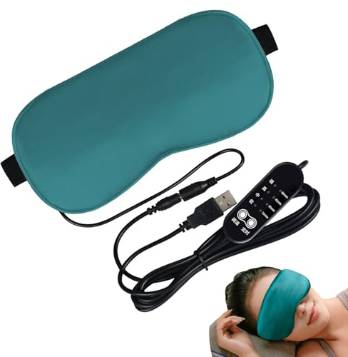 Parche térmico para ojos – Almohadilla térmica para ojos secos, compresa caliente para ojos | Compresa ocular caliente, almohadilla térmica ajustable para ojos secos con temperatura y sangre