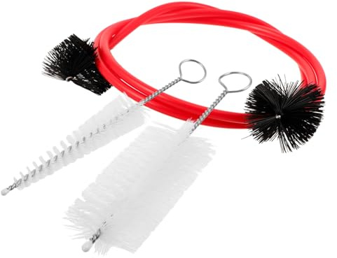 Instrumentenreinigungsset für Trompete und Flöte, 1 Satz, Rot | Kunststoff, Flexibel mit Feder, Tragbar und Effektiv, für Musiker Vielseitig Nutzbar, Zubehör