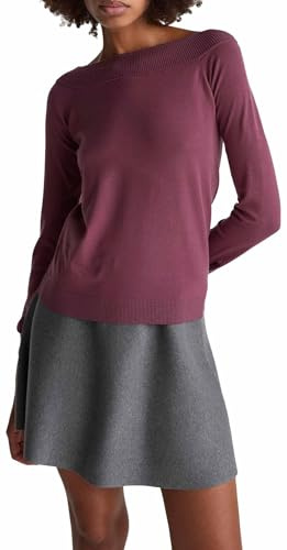 United Colors of Benetton Maglia SC Barca M/L 1w2ad10e0 Suéter, Violeta, Mujer
