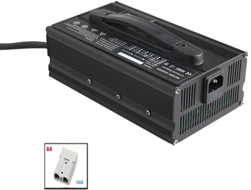 Caricabatterie Ad Alta Potenza 24V 30A Caricatore per Carrello Elevatore Elettrico da 1200W per Caricare Batterie al Piombo-Acido,per carrelli elevatori elettrici,carrelli da Golf,(A4 50a)