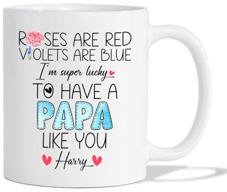 Rosen Sind Rot, Veilchen Sind Blau Geschenktasse Dauerhaft Kaffee-Becher Neuheit Teetasse Lustig Geschenk Für Geburtstagsgeschenk Weihnachten Geschwister 330Ml