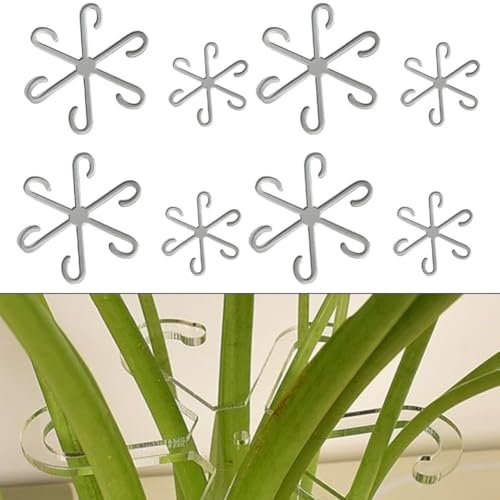 4 supporti per piante, clip per stabilizzazione delle foglie di crescita Monstera, in plastica trasparente, accessori per la cura delle piante da interni, grandi e piccoli