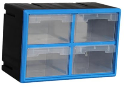 Sharplace Armadio portaoggetti con cassetto, Contenitore, Cassetta degli Attrezzi, organizzazione del Garage, per Pezzi di Ricambio, 4 Cassetti