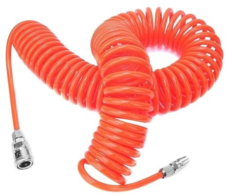 Air Pressure Hose Spiral Pipe Hose for Compressor Air Tool 8mm 10mm 12mm 6M 9M 12M 8x5mm 12x8 10x6.5mm High Spring Pneumatic Spiral(12x8 with Connector,15M)