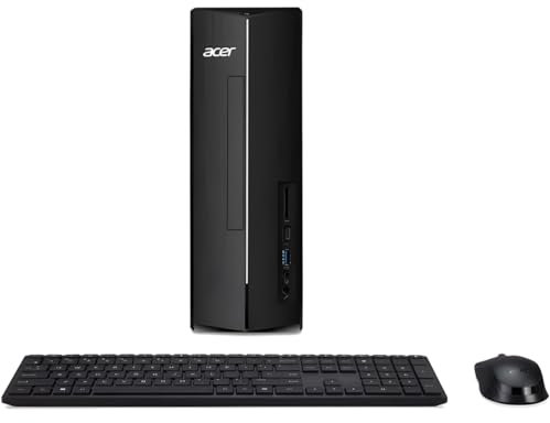 acer Aspire XC-1780 Desktop PC | Intel Core i3-13100 | 8GB RAM | 512GB SSD | Small Form Factor | Windows 11 Home | Black | WiFi 6E | Dual HDMI Ports | Intel UHD Graphics