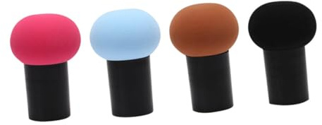GANAZONO Piumino Per Cipria Viso e Corpo 4 Pezzi Soffio Di Funghi Compatto Leggero Per Trucco Naturale e Polvere Libera, Cuscino Cosmetico Multifunzionale Per Donne e Signore