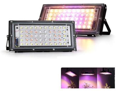 JOJIDE Lampe Horticole, 50W LED Poussent la Lampe hydroponique de Plante légère LED Spectre Complet for l'éclairage de Croissance de Plantes hydroponiques de Fleurs de graines de Serre