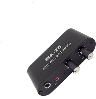 LfrXtra Electronique grand public, préampli MA2S petit préamplificateur de son stéréo amplifie le micro dynamique 75X pour podcast, fonction de diffusion en continu, 3 ports de sortie
