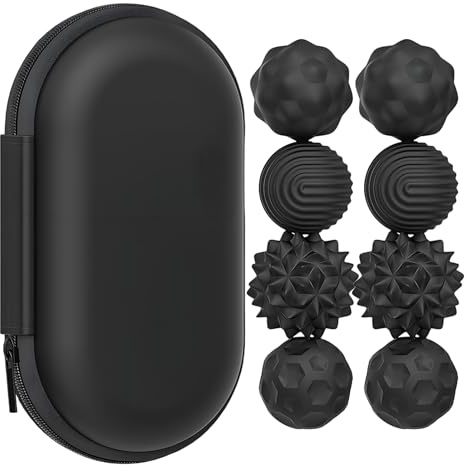 1 Satz Magnetischer Akupressur Ball,Silikon Stressabbau Magnet Bälle,Tragbares Motorikspielzeug mit Multi-Textur,Fidget Toys Erwachsene,Adhs Spielzeug,Anti-Stress Fidget Toys für Stress, Angst