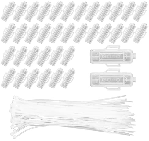 50 Stück Kabelbeschriftungsclips, Kabel Beschriftung, Kabeletiketten, Wasserdicht Transparent Kabeletiketten, für die Kennzeichnung und Organisation von Kabeln in Haushalt und Büro