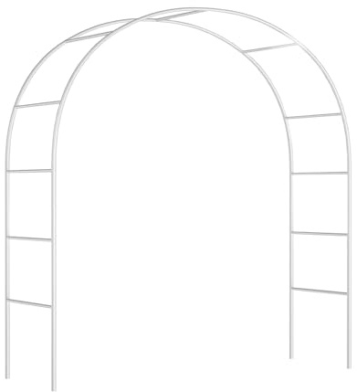 Arco de pérgola de jardín para exteriores, resistente a la intemperie, enrejado independiente para exhibiciones florales y bodas, soporte resistente de hierro forjado