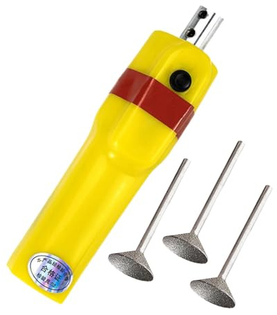 Perfeclan Elektrische Pool Queue Spitze Werkzeug Tragbare, Gelb Professionelle Reparatur Werkzeug 16x 4,5 x4cm Schleifen Maschine Elektrische Burnisher