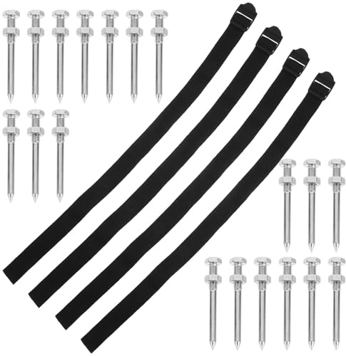 GANAZONO Correas para Zapatos con Clavos Aireadores de Césped de Cordones y Clavos para Jardín y Terraza Herramienta Manual para Airear Suelo y Mejorar Ventilación