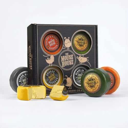 The Mouse House Luxury Spring Cheese Gift Box, 4 x 200g Bestselling Cheddars, Premium British Selection, Gift Set for Cheese Lovers