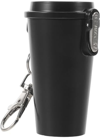 Garneck Mini Cenicero a Prueba de Viento Llavero y Tapa, Organizador de Cenizas de Metal para Coche y Aventuras al Aire Libre