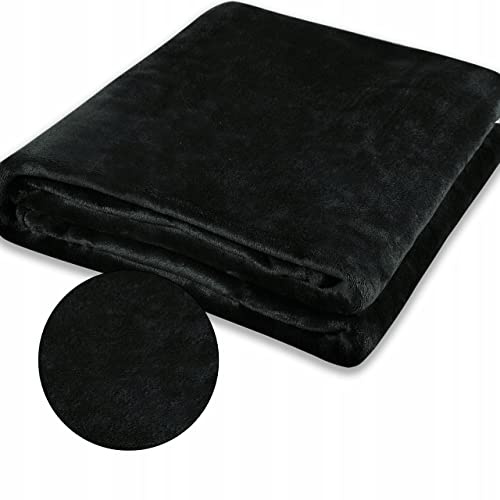 Dünne Tagesdecke 160x200 220x200 Comfort Sofadecke Bettüberwurf Kuscheldecke Decke Mikrofaser Lila Hellblau Rot Grün Schwarz Ecru Beige Grau Kuschelig Warm (160 x 200 cm, schwarz)