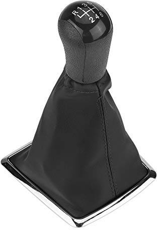 Terisass Perilla de cambio de marchas Polaina 6 velocidades Perillas de cambio de palanca de coche Polaina Cubierta de bota para Fo-cus MK2 2004-2008 pomo mondeo mk3 pomo palanca de cambio mond