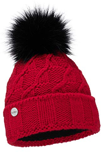 ELIMELI Damen Winter Mütze warme Strickmütze Wintermütze mit Bommel Slouch Strick Beanie Damen Bommelmütze für Winter Hergestellt in EU Farbenauswahl 17528