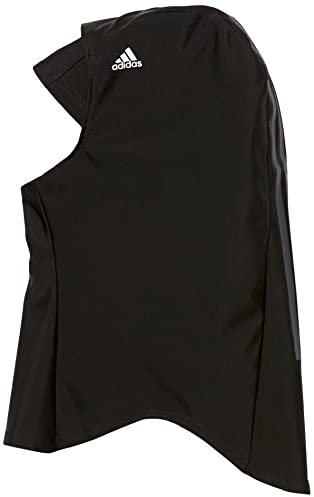 adidas Women's Primeblue Swim Hijab, Black/White, Small