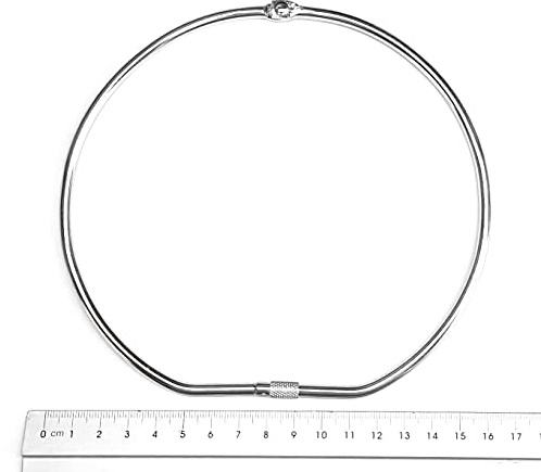 Heavy Duty Nickel Plated Metal Jailers Key Ring - Large 150mm Diameter Hinged with Screw Clasp