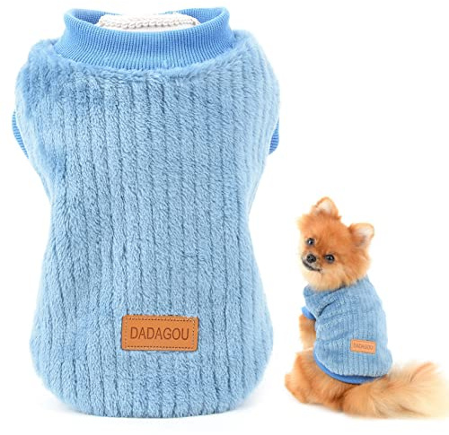 SMALLLEE_LUCKY_STORE: kuscheliger Fleece-Pullover für Haustiere für kleine Hunde, Katzen, Welpen, Yorkie, Chihuahua, warme Winterkleidung