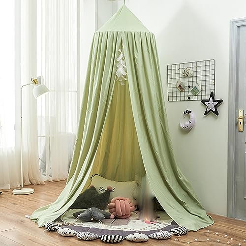 Flipped Warmth Baby Baldachin Betthimmel Kinder Babys Bett Baumwolle Hängende Moskiton Für Schlafzimmer Ankleidezimmer Spiel Lesen Zeit Baldachin Kinderzimmer,Grün
