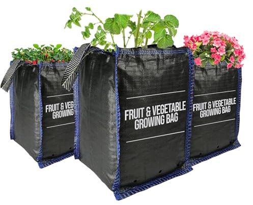 sackmaker Outdoor Planter Bag (46L) - For Vegetables, Fruit, Potatoes, Herbs, Plants, Shrubs - Premium Grade - Extra Strong Breathable Fabric & Drainage Holes