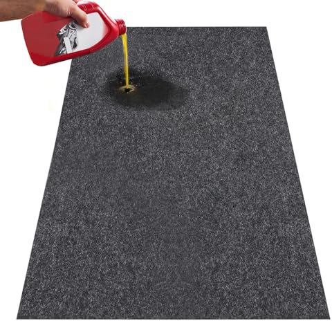 VEVOR Tapis de Sol de Garage 2692,4x6705,6x2,4 mm Tapis Protection Antidérapant et Imperméable à Eau Neige Pluie Boue Huile de Voitures avec Support TPE Anti-Fuite, Facile à Nettoyer et à Découper