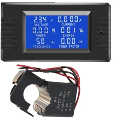 AC 220V 80V ~ 260V 100A Amperometro digitale monofase Energia di potenza Voltmetro Amperometro Volt Watt Kwh Factor Meter Split CT