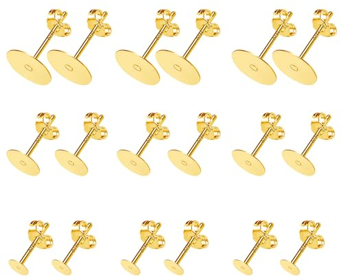 Gold Silber Ohrring Ohrstecker Verschlüsse Basteln DIY Schmuckherstellung | KISSPAT Gold/Silber Ohrring Verschlüsse 12/18 Pcs Set Hypoallergen Ohrringe Schmetterling Basteln Schmuckherstellung Silber