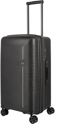 Travelite 4-Rad Hartschalenkoffer mittelgroß 74 Liter, Trunk Koffer, Gepäck Serie Roomer: Hartschalen Trolley mit Dehnfalte + TSA Kombinationsschloss, 66 cm (kein Sperrgepäck)