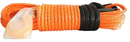 BomDog Abschleppseil, 10 Mm X 30 M, Orangefarbenes Synthetisches Windenseil, Atv-Windenkabel, Abschleppseil Für Windenzubehör, Windenleine 10 Mm Mit Windenseil