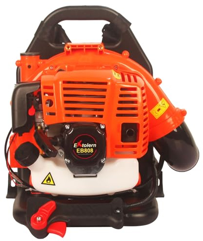 Extolern 43 CC Backpack 2-Stroke Leaf Blower, 40mm Bore, High Performance, Petrol, Air-Cooled Blade Blower, 530 CU.ft. per Minute, 2 HP, Snow Blower