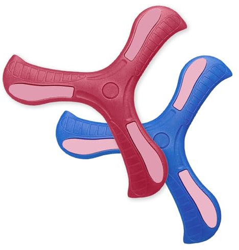 Vordpe 2 Stück Bumerang Für Kinder, Boomerang Für Kinder, Frisbee Kinder, Zurückkehrender Bumerang, Werfender Bumerang, Dreiflügelig Frisbee Soft, Schaumstoff