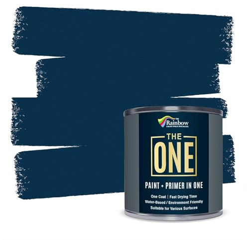 THE ONE All-In-One Paint & Primer - Navy Gloss, 2.5 L | Multi-Surface 1 Coat Formula | Easy Indoor & Outdoor Decorating for Home & Garden Walls, Floors & Furniture | Durable, Water-Based & Low VOC