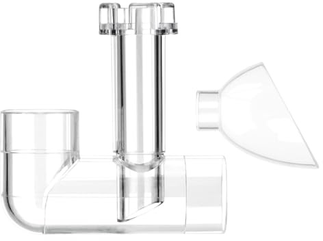 MiOYOOW Skimmer per superficie dell'acquario, dispositivo di rimozione della pellicola dell'olio del serbatoio regolabile con deflusso svasato, accessorio per filtro per acquari d'acqua dolce e salata