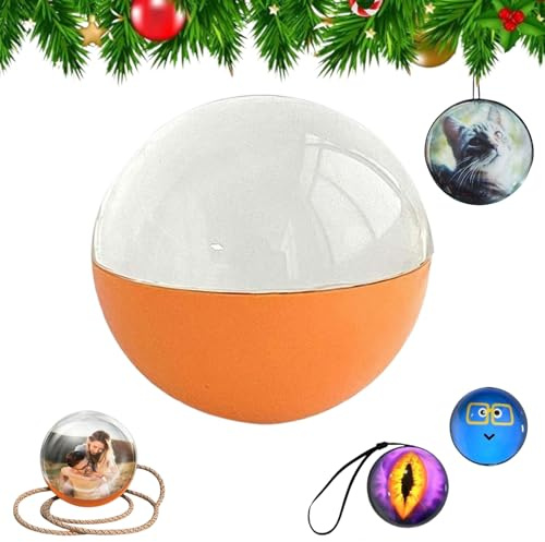 3D Crystal Ball with Digital Display, Personalized Ultrasound Ball, Crystal Ball Digital Video Display, Customizable LED Photo & Video Sphere, for Couples,Pets, Memory Gift