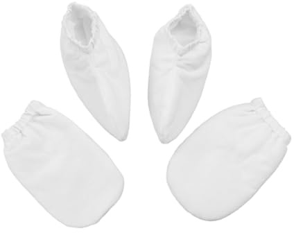 iplusmile Guanti per Trattamento alla Paraffina Termico Isolanti Chiusura a Bottoncino per Mani e Piedi, 2 Paia