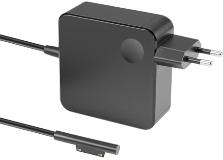 Câble de Chargement Surface 65 W 15 V 4 A Chargeur Microsoft Bloc d'alimentation pour Surface Pro 11/10/9/8/7/6/5/4/3, sur-Face Laptop 7/6/5/4/3/2/1, sur-Face Go 4/3/2/1, sur-Face Book 3/2/1