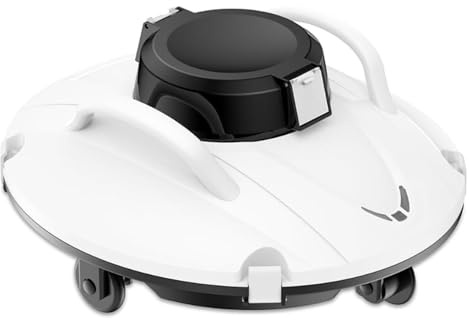 AYJYZHIAG Limpiafondos robótico inalámbrico, Aspirador de Piscina Recargable, 5000 mAh, duración hasta 180 Minutos, barredor automático Piscinas